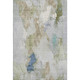 10' X 14' Beige Blue And Ivory Abstract Washable Area Rug With UV Protection