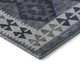 8' X 10' Navy Blue And Ivory Tribal Washable Area Rug With UV Protection