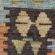 5' X 8' Rust Blue And Beige Tribal Washable Area Rug With UV Protection