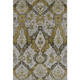 8' X 10' Brown And Gray Ikat Washable Area Rug With UV Protection