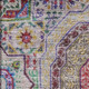 10' X 14' Purple Teal And Red Medallion Washable Area Rug With UV Protection