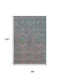 8' X 10' Teal And Blush Medallion Washable Area Rug With UV Protection