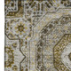 9' X 12' Taupe Ivory And Gold Medallion Washable Area Rug With UV Protection
