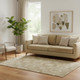 5' X 8' Brown And Beige Abstract Geometric Washable Area Rug With UV Protection