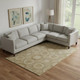 10' X 14' Brown And Beige Abstract Geometric Washable Area Rug With UV Protection
