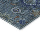 3' X 5' Blue Rust And Ivory Oriental Washable Area Rug With UV Protection