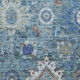 5' X 8' Blue Rust And Ivory Oriental Washable Area Rug With UV Protection