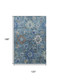 10' X 14' Blue Rust And Ivory Oriental Washable Area Rug With UV Protection
