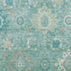 5' X 8' Teal Copper And Ivory Oriental Washable Area Rug With UV Protection