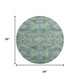 8' Green Blue And Beige Abstract Geometric Washable Round Rug With UV Protection