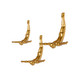 Set of Three Gold Resin Diving Man Hanging Dimensional Sculpture