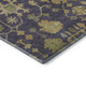8' X 10' Purple Gold And Blue Floral Washable Area Rug With UV Protection