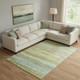 9' X 12' Sage Gray And Aqua Abstract Washable Area Rug With UV Protection