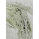 3' X 5' Artichoke Green Gray And Silver Abstract Washable Area Rug With UV Protection