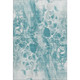 5' X 8' Teal And Ivory Abstract Washable Area Rug With UV Protection