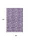 8' X 10' Plum And Purple Floral Washable Area Rug With UV Protection