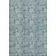 8' X 10' Teal And Aqua Floral Washable Area Rug With UV Protection