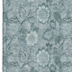 9' X 12' Teal And Aqua Floral Washable Area Rug With UV Protection