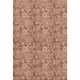 9' X 12' Terra Cotta And Copper Floral Washable Area Rug With UV Protection