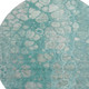 8' Aqua Gray And Silver Abstract Washable Round Rug With UV Protection