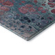 5' X 8' Teal Plum And Beige Abstract Washable Area Rug With UV Protection