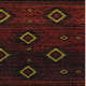 5' X 8' Red Black And Gold Tribal Washable Area Rug With UV Protection