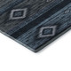 9' X 12' Teal And Gray Tribal Washable Area Rug With UV Protection
