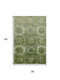 3' X 5' Artichoke Green And Beige Abstract Geometric Washable Area Rug With UV Protection