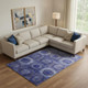 10' X 14' Purple And Lavender Abstract Geometric Washable Area Rug With UV Protection