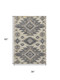 3' X 5' Beige Charcoal And Gray Tribal Washable Area Rug With UV Protection