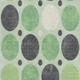 3' X 5' Green Ivory And Charcoal Geometric Washable Area Rug With UV Protection