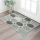 3' X 5' Sage Charcoal And Ivory Geometric Washable Area Rug With UV Protection
