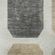 5' X 8' Ivory Beige And Gray Geometric Washable Area Rug With UV Protection