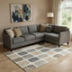 10' X 14' Ivory Beige And Gray Geometric Washable Area Rug With UV Protection