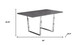 59" Taupe And Silver Metal Sled Base Dining Table