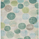 9' X 12' Teal Green And Ivory Geometric Washable Area Rug With UV Protection