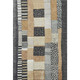 3' X 5' Black Gold And Ivory Geometric Washable Area Rug With UV Protection