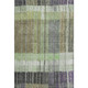10' X 14' Artichoke Green Purple And Charcoal Striped Washable Area Rug With UV Protection