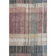 9' X 12' Mauve Blue And Beige Striped Washable Area Rug With UV Protection