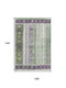 9' X 12' Purple Green And Ivory Striped Washable Area Rug With UV Protection