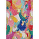 8' X 10' Blush Blue And Emerald Abstract Washable Area Rug With UV Protection