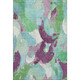5' X 8' Teal Purple And Green Abstract Washable Area Rug With UV Protection