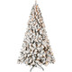 9' Pre Lit Full Flocked Spruce Christmas Tree
