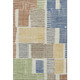 10' X 14' Beige Blue And Green Geometric Washable Area Rug With UV Protection