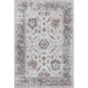 8' X 10' Blush Ivory And Denim Blue Oriental Washable Area Rug With UV Protection