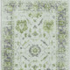 8' X 10' Mint Green And Gray Oriental Washable Area Rug With UV Protection