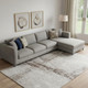 10' X 14' Taupe And Ivory Striped Washable Area Rug With UV Protection