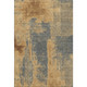 10' X 14' Gold And Blue Abstract Washable Area Rug With UV Protection