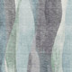 3' X 5' Teal Plum And Ivory Abstract Washable Area Rug With UV Protection