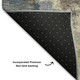 3' X 5' Gold And Blue Abstract Washable Area Rug With UV Protection